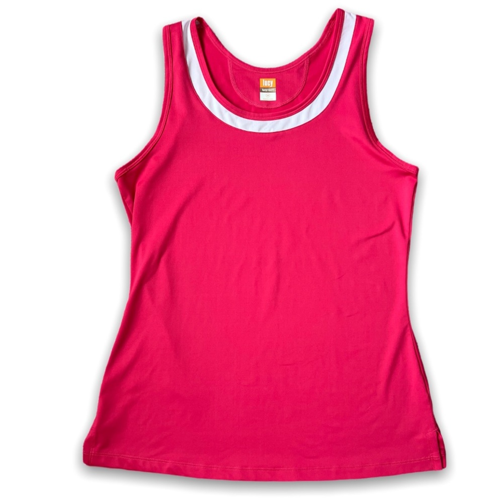 Lucy Hot Pink Athletic Tech Tank Top | EUC Size Medium